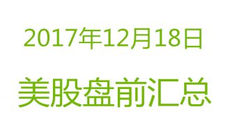 美股2017年12月18日盘前分析