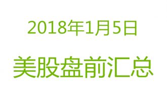 美股2018年1月5日盘前分析