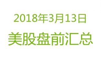 美股2018年3月13日盘前分析