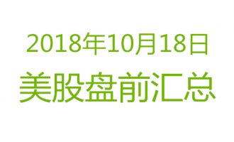 美股2018年10月18日盘前分析