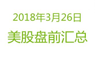 美股2018年3月26日盘前分析